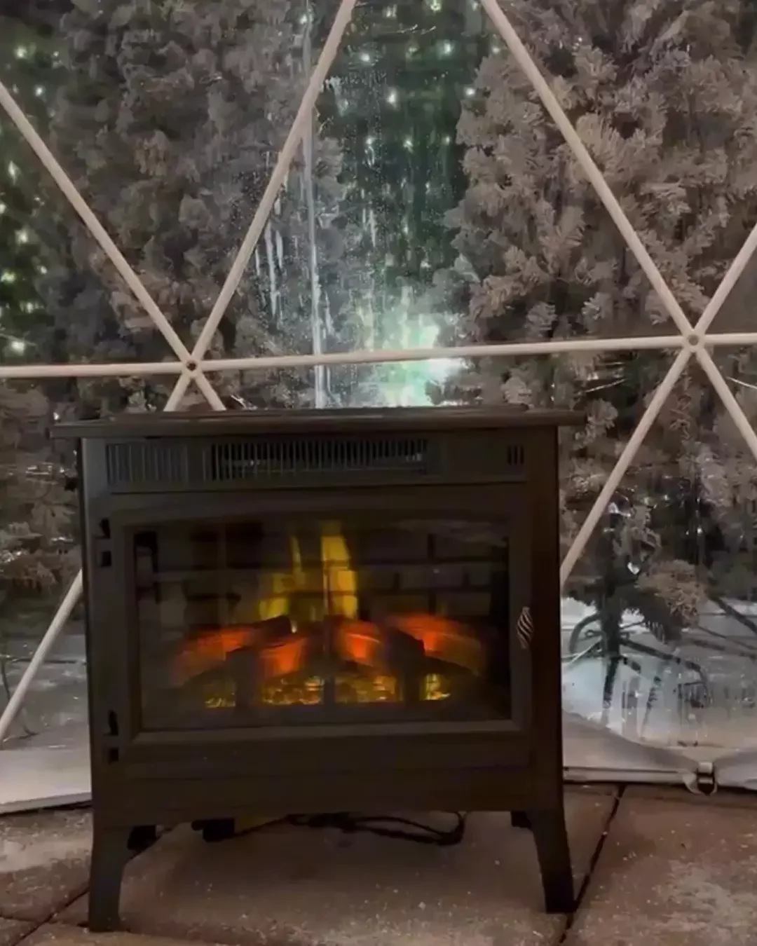 Heated Igloo With Fireplace